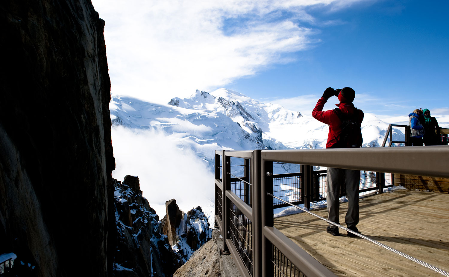 Aiguille Du Midi Cable Car In Chamonix Mont Blanc French Alps Savoie Mont Blanc